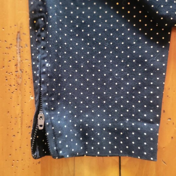 NWOT! LOFT Black w/Cream Polka Dots - Pont, Tapered Leg, Mid-Rise - Size 10 - Picture 12 of 12